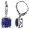 Amour Blue Sapphire Dangle Earrings (750086469)