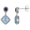 Amour London Blue Topaz Dangle Earrings (750086475)