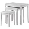 Monarch 3-Piece Solid Wood Nesting Tables (i3339) - White