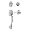 Schlage Satin Chrome Door Handleset Plymouth/ Flair Lever