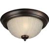 Filament Design Burton 2 Light Ceiling Antique Bronze Incandescent Flush Mount