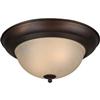 Filament Design Burton 2 Light Ceiling Antique Bronze Incandescent Flush Mount