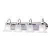 Illumine Providence 4 Light Chrome Incandescent Bath Vanity with White Alabaster Glass