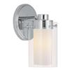 Illumine Providence 1 Light Chrome Incandescent Bath Vanity with Clear Outside and Opal Insid...