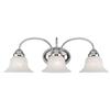 Illumine Providence 3 Light Chrome Incandescent Bath Vanity with Alabaster Glass