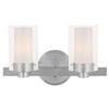 Illumine Providence 2 Light Brushed Nickel Incandescent Bath Vanity with Clear Outside and Opa...