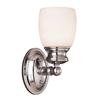 Illumine Satin 1 Light Chrome Incandescent Bath Bar With Frosted Glass