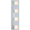 Eglo NESO Wall Light 4L, Aluminum Finish, White Opal Glass