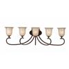 Illumine 5 Light Bath Vanity Bronze Finish Scavo Rainbow Glass