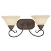 Illumine Providence 2 Light Imperial Bronze Incandescent Bath Vanity with Vintage Scavo Glass