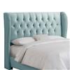 Skyline Furniture MFG. Full Tufted Wingback Headboard in Velvet Pool