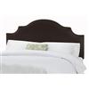 Skyline Furniture Full Nail Button Notched Headboard in Linen Black