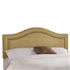 Skyline Furniture MFG. Full Inset Nail Button Headboard in Glitz Filbert with Brass Nail Buttons