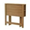 South Shore Fynn Twin Headboard with Storage Harvest Maple