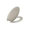 KOHLER Bancroft(R) Elongated Toilet Seat With Vibrant(R) Brushed Nickel Hinges