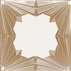 Shanko 2 Feet x 2 Feet Brass Plated Steel Finish Lay-In Ceiling Tile Design Repeat Every 24 Inches