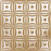 Shanko 2 Feet x 4 Feet Brass Plated Steel Nail-Up Ceiling Tile Design Repeat Every 6 Inches