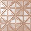 Shanko 2 Feet x 4 Feet Copper Plated Steel Nail-Up Ceiling Tile Design Repeat Every 6 Inches