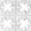 Shanko 2Feet X 2Feet Steel Silver Lay-In Ceiling Tile Design Repeat Every 6 Inches