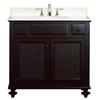 Water Creation London 36 Inches Vanity in Dark Espresso with Marble Vanity Top in Carrara White