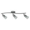 Hampton Bay 3 Light Semi-Flushmount Track Bar Fixture Brushed Nickel Finish Etched Glass Shades