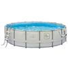 Polygroup Pro Series 24 Feet Round 52 Inches Deep Metal Frame Swimming Pool Package