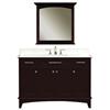 Water Creation Manhattan 48 Inches Vanity in Dark Espresso with Marble Vanity Top in Carrara Whit...