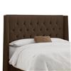 Skyline Furniture MFG. Upholstered Queen Headboard in Velvet Chocolate