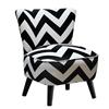Skyline Furniture MFG. Mid Century Modern Chair in Zig Zag Black and White