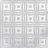 Shanko 2 Feet X 4 Feet White Finish Steel Nail-Up Ceiling Tile Design Repeat Every 6 Inches