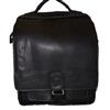 Ashlin Morrie 13.5" Leather Messenger Bag (T8413-18-01) - Black