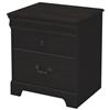 South Shore Quilliams Collection 2-Drawer Night Stand (3226060) - Ebony