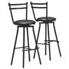 Monarch Padded Swivel Barstools (I 2341) - Black