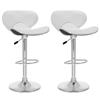 CorLiving Curved Form Fitting Bar Stool (B-512-VPD) - White - Set of 2