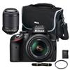 Nikon D3200 24.2MP DSLR with 18-55mm/55-200mm VR Lens & Accessory Kit