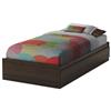 South Shore Cookie Twin Bed With Storage (3471A1) - Mocha