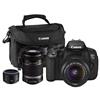 Canon EOS Rebel T4i 18MP DSLR w/ 18-55mm, 55-250mm IS Telephoto Lens, 50mm f/1.8 Lens & Bag