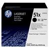 HP 51X Black LaserJet Toner Two Pack (Q7551XD)
