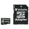 VERBATIM - AMERICAS LLC 32GB MICROSDHC CLASS4 WITH ADAPTER