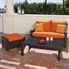 RST Outdoor Deco Collection Love Seat & Ottoman
