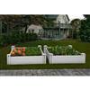 White Vinyl Raised Garden Bed 2 Pack