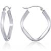 Knife Edge Tube Hoop Earrings