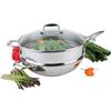 Paderno 32 cm (12.6 in.) Wok with Steamer