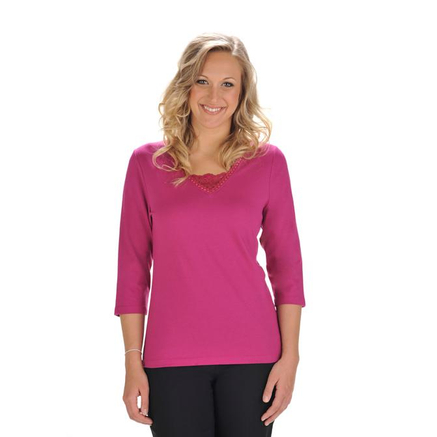 Carroll Reed® Knit 3/4 Sleeve V-neck Lace Fooler - Sears Canada - Toronto